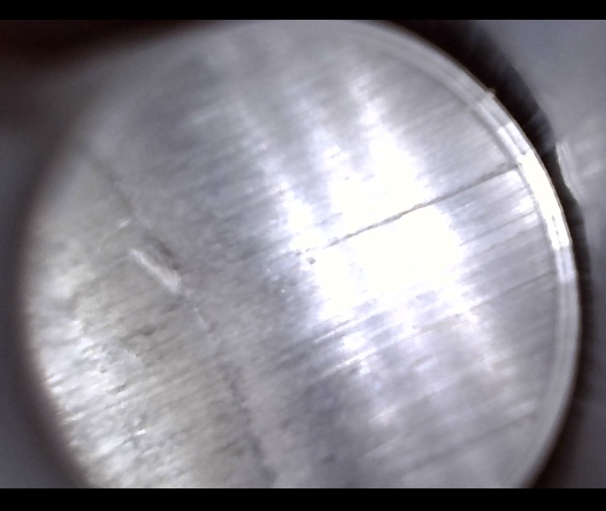 Borescope view of the Stevens 44½ bore at the breech